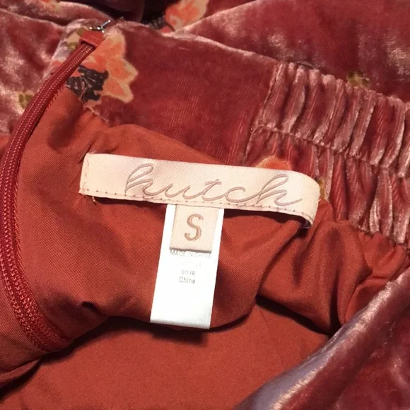 NWOT Anthropologie size small Hutch floral burnout velvet trousers - Picture 9 of 10